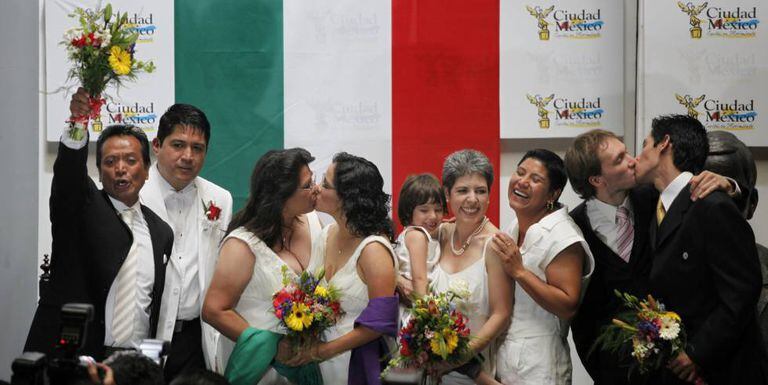 One of the first same-sex marriages held in Mexico City in March 2010.