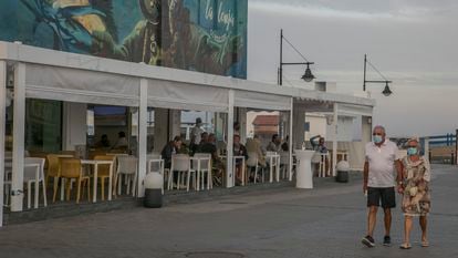 A restaurant in Fuerteventura, in the Canary Islands, which is hoping to attract tourism over the holidays.