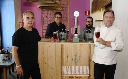 From left to right: Ferran Adrià, Ferran Centelles, Marc Álvarez and Albert Adrià in Barcelona.