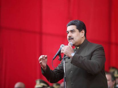 Nicolás Maduro at a military ceremony in Caracas on June 1.