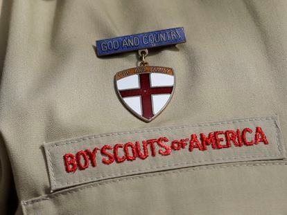 A close up of a Boy Scout uniform