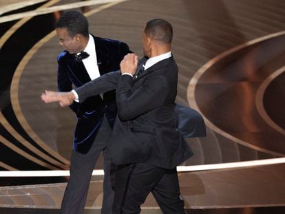 The moment when Will Smith struck Chris Rock.