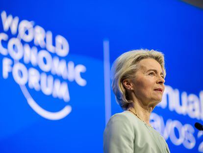 The president of the European Commission, Ursula von der Leyen, at the Davos forum in 2024.