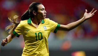 Brazils' Marta, widely considered the greatest player in history. 