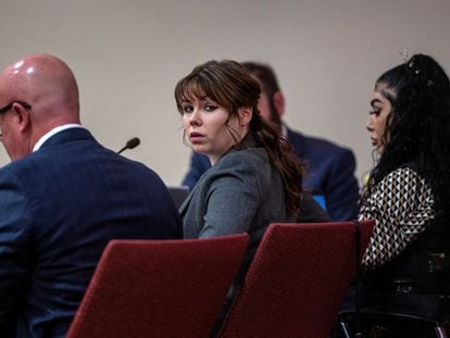 Hannah Gutierrez-Reed, center, during her trial.