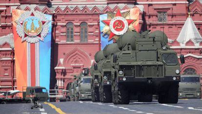 A 2018 military parade in Moscow.