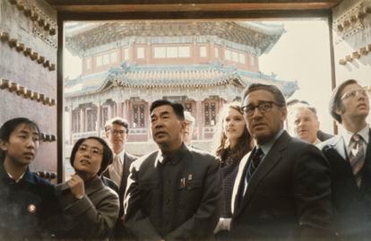 Kissinger visits the Summer Palace in Beijing, China; undated photo.