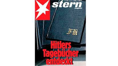 The cover of 'Stern' magazine proclaiming the exclusive publication of Hitler's diaries.