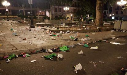 A square in Chueca following the celebrations.