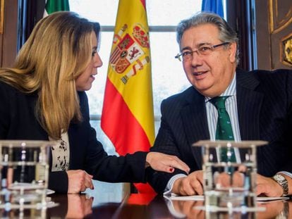 Andalusia regional premier Susana Díaz and Interior Minister Juan Ignacio Zoido.