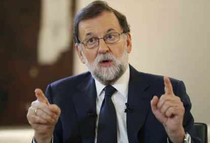 Mariano Rajoy, during a recent interview where he insisted that Carles Puigdemont renounce the declaration of independence.