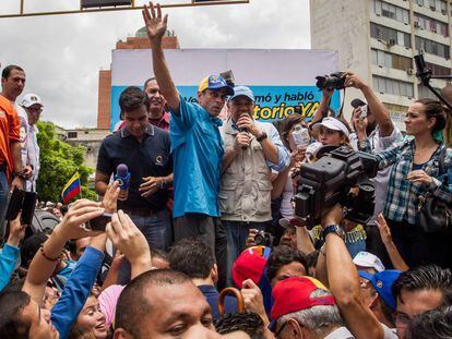 Opposition leaders Héctor Capriles y Jesús Torrealba.