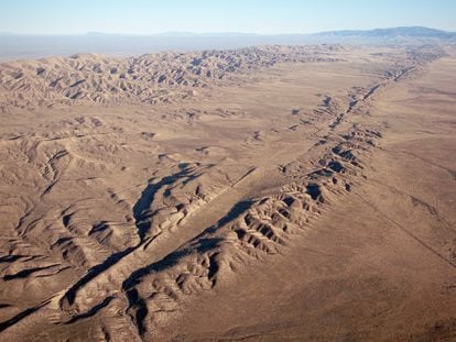 A stretch of the San Andreas fault in California.