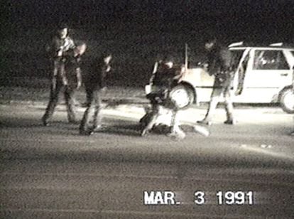 Holliday's footage of police beating Rodney King.