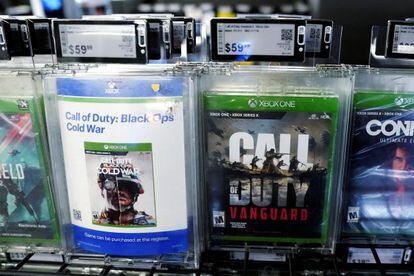 activision games "Call of Duty" are pictured in a store in the Manhattan borough of New York City, January 18, 2022.