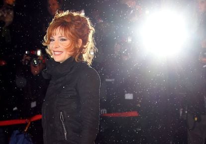 The artist, on the red carpet at the 2012 NRJ Music Awards in France.