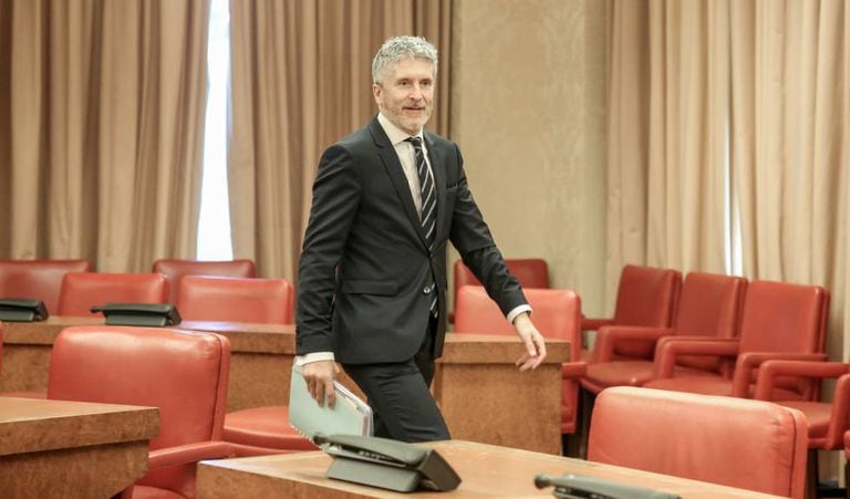 Interior Minister Fernándo Grande-Marlaska in Congress.