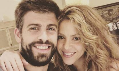Gerard Piqué and Shakira, in a photo published by the soccer player on Instagram.