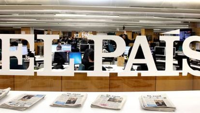 The EL PA&Iacute;S newsroom en Madrid.