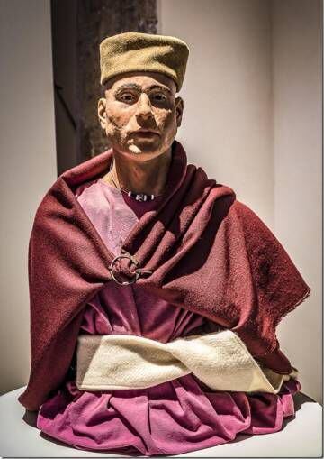 Reconstruction of a man whose body was found in the islet of Sa Galera.