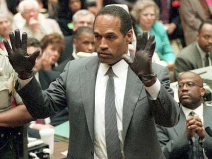 O. J. Simpson during his murder trial in June 1995.