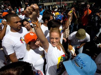 Lilian Tintori at an election rally in Caracas