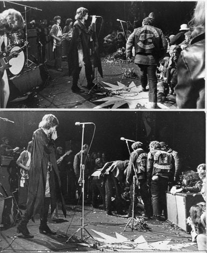 Rolling Stones singer Mick Jagger at the Altamont Free Concert in 1969.