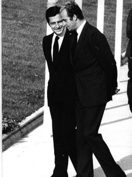 King Juan Carlos and Prime Mininster Adolfo Suárez, pictured in 1976.