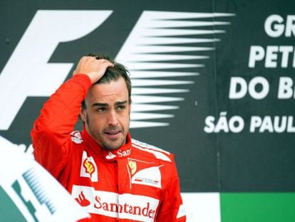 Fernando Alonso ponders chances missed on the podium at Interlagos.