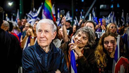 Shlomo Ben Ami, at a demonstration in Netanya (Israel), last April.