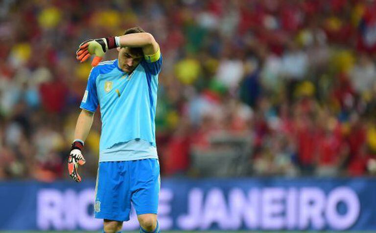 Casillas, en el partido contra Chile.