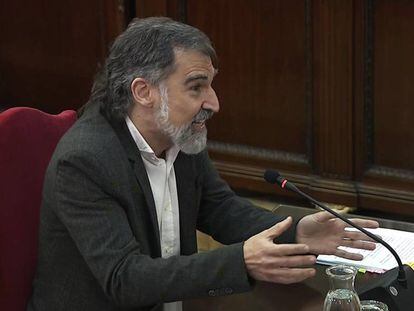 Jordi Cuixart in court on Tuesday.