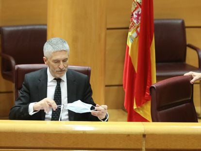 Interior Minister Fernando Grande-Marlaska in the Senate last week.