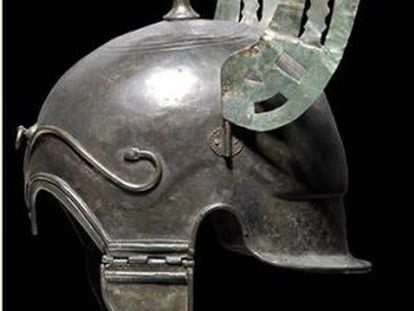One of the Celtoiberian helmets discovered in Aranda de Moncayo.