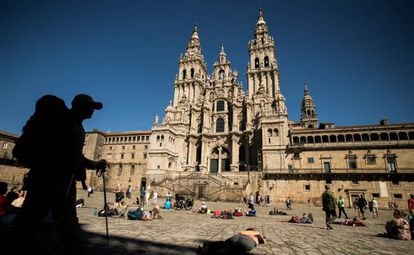 The old town in Santiago de Compostela, a UNESCO World Heritage Site.