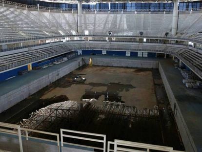 The pool at the Olympic Aquatics Stadium in Rio.