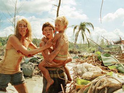 Wave of emotion: Naomi Watts, Tom Holland (c) and Johan Sundberg in &#039;The Impossible.&#039;