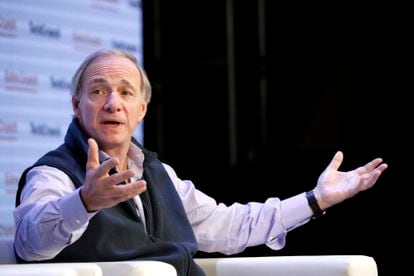 Entrepreneur and philanthropist Ray Dalio gives a talk in San Francisco in 2019.