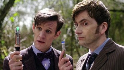 Matt Smith and Andy Tennant, the 10th and 11th Doctors of the current ‘Doctor Who’ series.