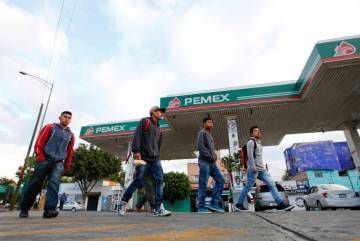 A Pemex gas station in Mexico City.