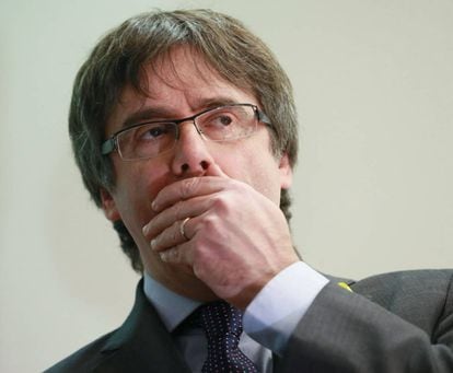 Carles Puigdemont in Brussels on Wednesday.