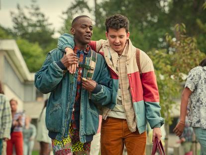 Ncuti Gatwa and Asa Butterfield, in the fourth season of 'Sex Education.'