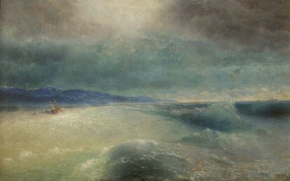 A canvas by Ivan Aivazovsky (1817-1900) looted from the Kherson Art Museum.