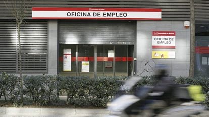 An unemployment office in Madrid.