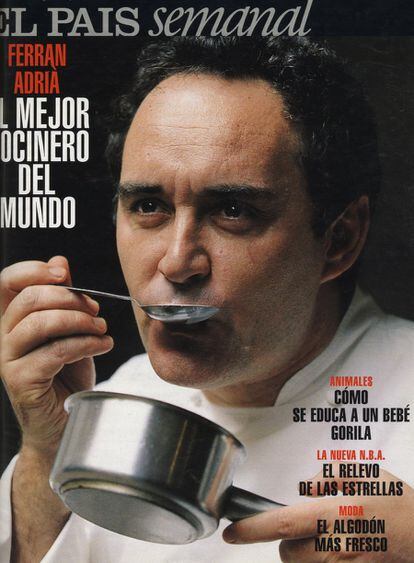 Ferran Adrià on the cover of EL PAÍS Semanal, in 1999. 