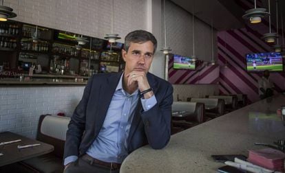 Democratic presidential candidate Beto O’Rourke during his interview with EL PAÍS.