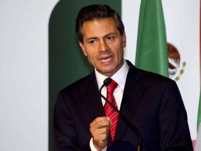 President Enrique Peña Nieto during a recent Italy-Mexico conference.