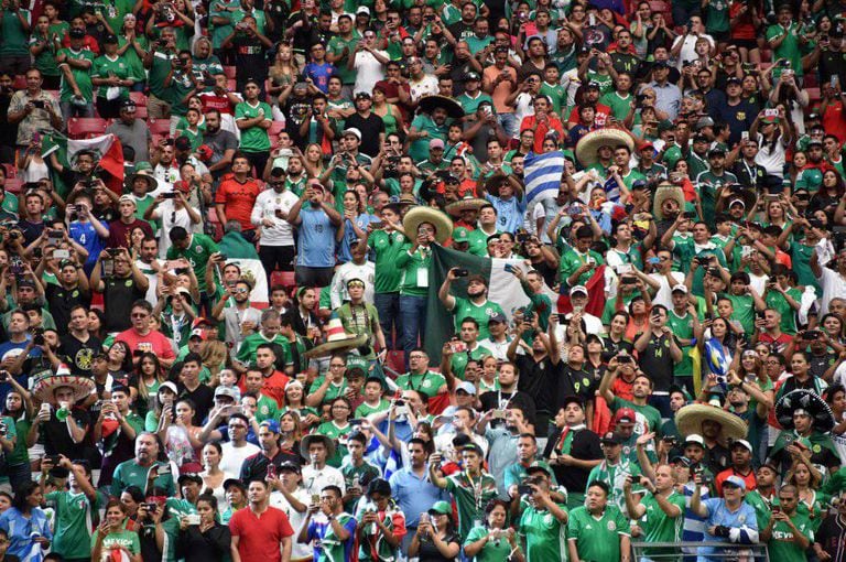 Mexican fans during a Copa América game.