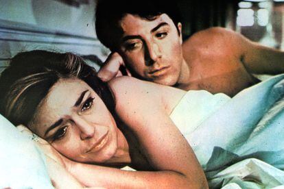Anne Bancroft And Dustin Hoffman In 'The Graduate.'