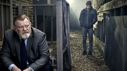 Brendan Gleeson and Harry Treadaway in a scene from the 'Mr. Mercedes' television series.